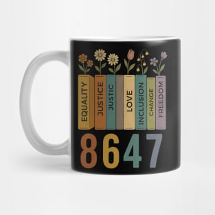 Equal Rights Book Flower 8647 – Feminist Women’s Rights Anti-Trump Mug